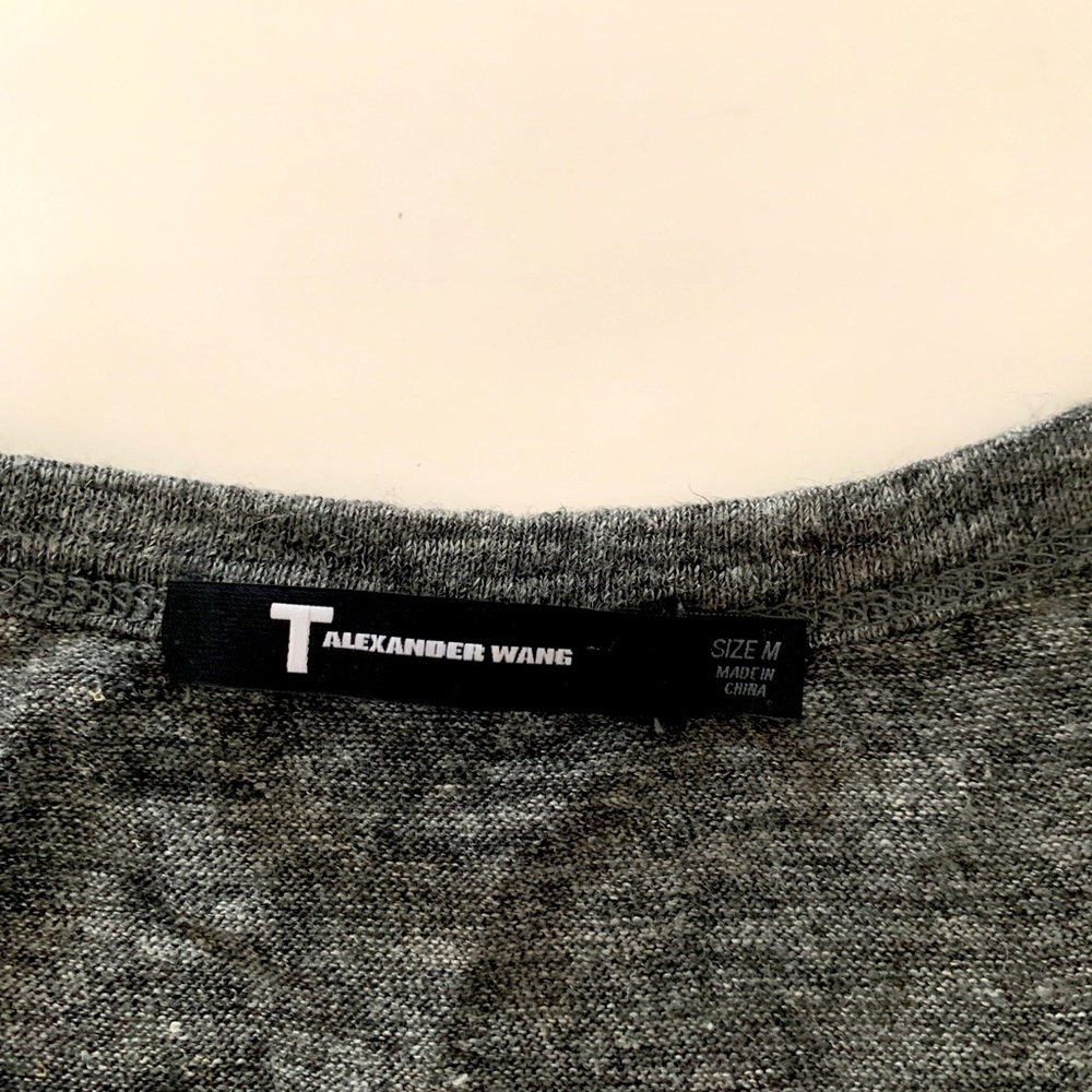 Alexander Wang Linen blend heathered grey Tee